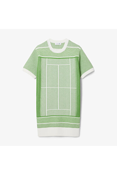 Lacoste Tennis Court Jacquard Sweater Dress - EF9888-00-4IN