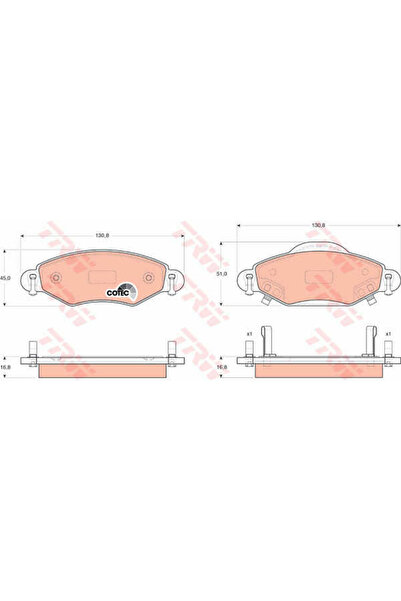 TRW Set plăcuțe de frână, frână cu disc GDB3324