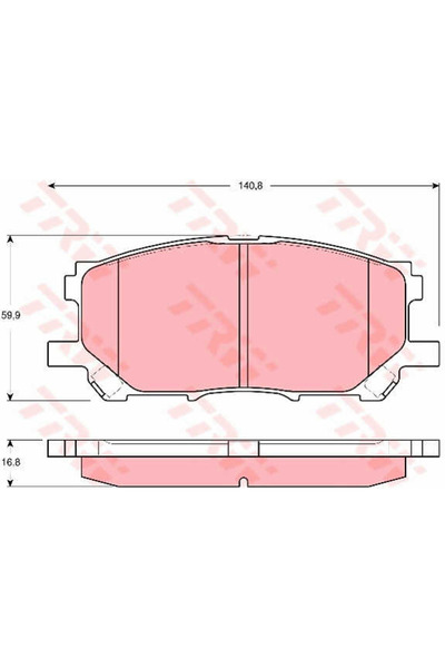 TRW Set plăcuțe de frână, frână pe disc GDB3338