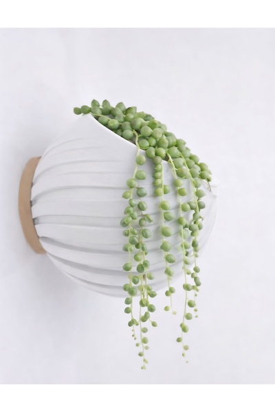 HANART Dekoratif modern duvar saksısı duvara monte saksı beyaz