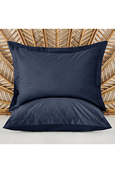 KUT FLY كيس وسادة أكسفورد ناعم مكون من قطعتين - أزرق داكن - 50x70 سم