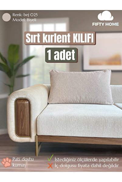 Fifty Home 1Pcs Large Backrest Cushion Cover - Back Cushion Pillow Cover with...