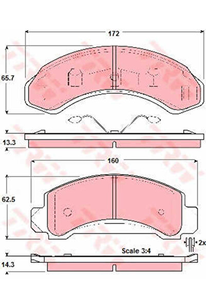 TRW Set plăcuțe de frână, frână cu disc GDB4004