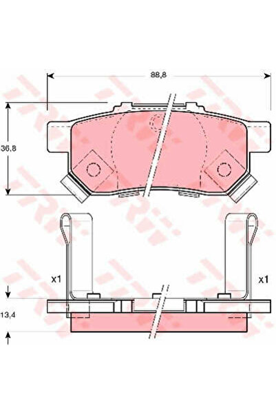 TRW Set plăcuțe de frână, frână pe disc GDB3174