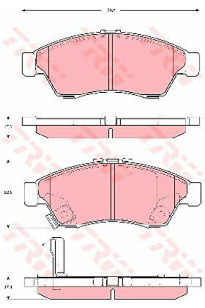 TRW Set plăcuțe de frână, frână pe disc GDB3290