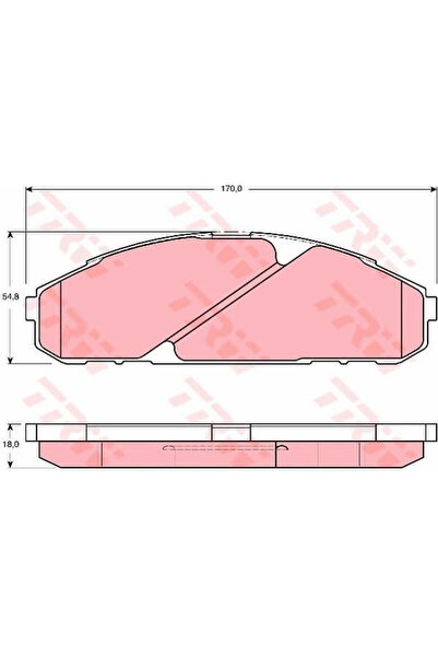 TRW Σετ τακάκια φρένων, δισκόφρενο GDB3394