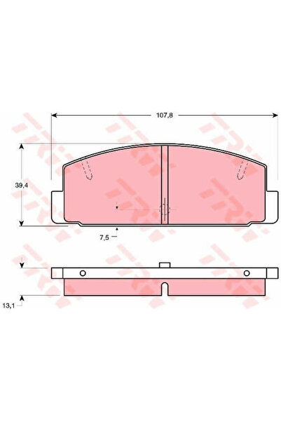 TRW Set de plăcuțe de frână, frână pe disc GDB1027