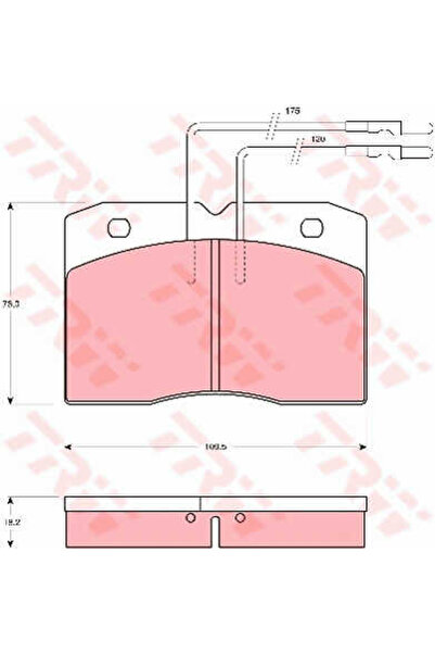 TRW Set plăcuțe de frână cu disc, frână cu disc GDB343