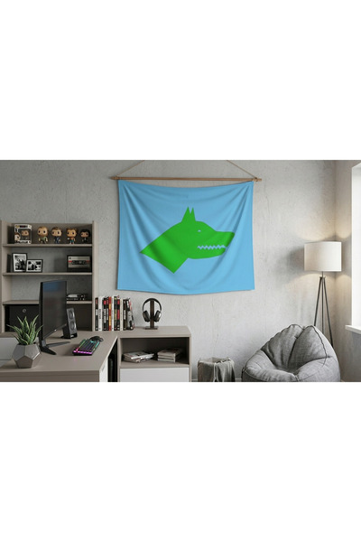 Vagonik Göktürk Flag Turkish Wall Covering Rug Pieces