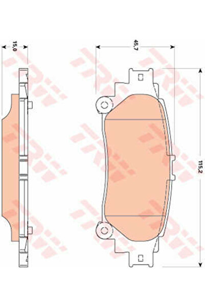 TRW Σετ τακάκια φρένων, δισκόφρενο GDB3497