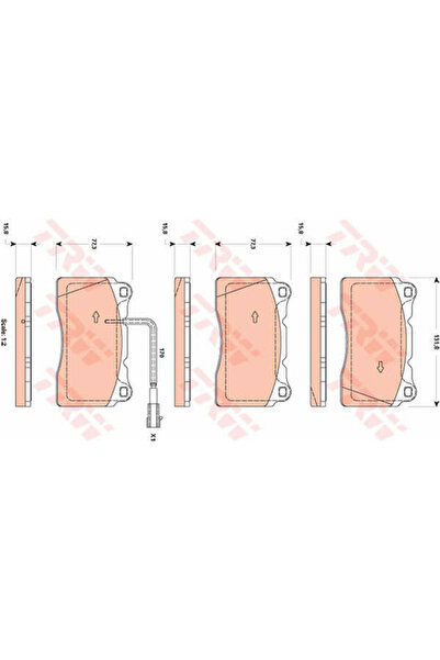 TRW Set plăcuțe de frână, frână cu disc GDB1871