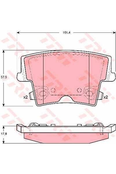 TRW Set plăcuțe de frână, frână cu disc GDB4135