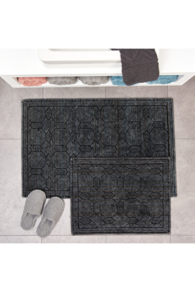 MATMEL Bluenity Stone Wash Gravel Bath Mat - Gray - 60X100 cm + 50X60 cm