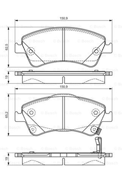 Bosch Σετ τακάκια φρένων, δισκόφρενο 0 986 495 106
