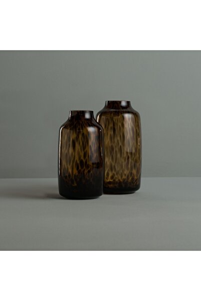 moontime alaçatı Şık 16x16x31,5 cm Amber Vazo, Dekoratif ve Estetik Tasarım