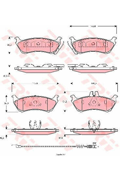 TRW Set plăcuțe de frână, frână cu disc GDB1456
