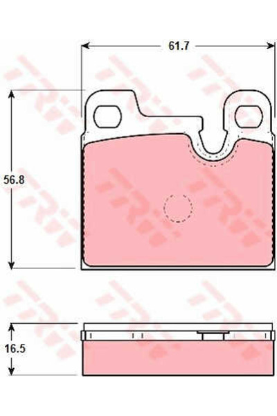 TRW Set de plăcuțe de frână, frână pe disc GDB258