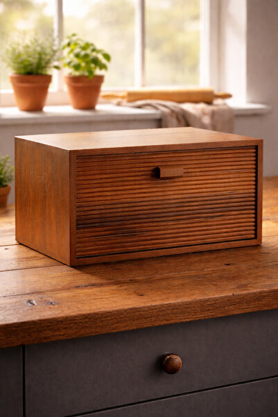 CEZVE HOME Wooden Bread Box – Natural and Stylish Kitchen Organization