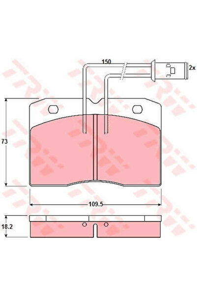 TRW Set de plăcuțe de frână, frână pe disc GDB1152