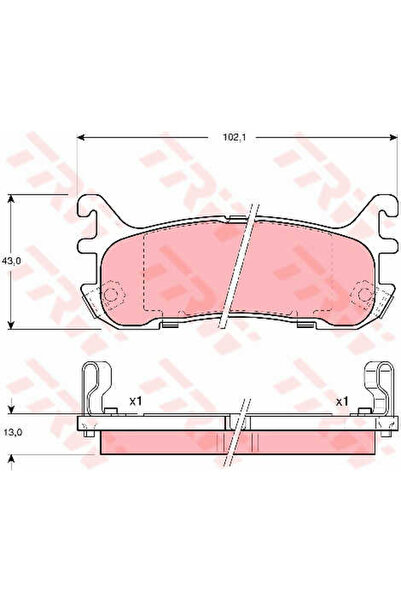 TRW Set plăcuțe de frână, frână pe disc GDB3129