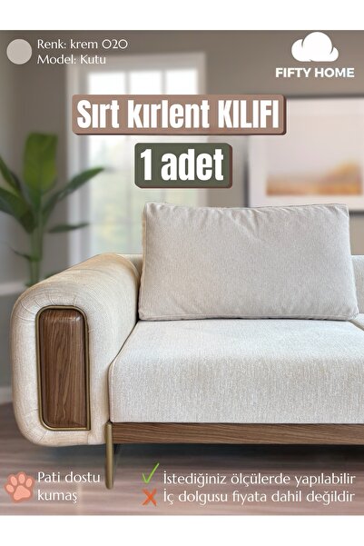 Fifty Home 1 ADET Büyük sırt kırlent KILIFI - minder yastık KILIFI fermuarlı ...