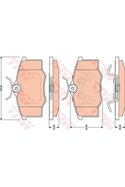 TRW Set de plăcuțe de frână, frână pe disc GDB1759