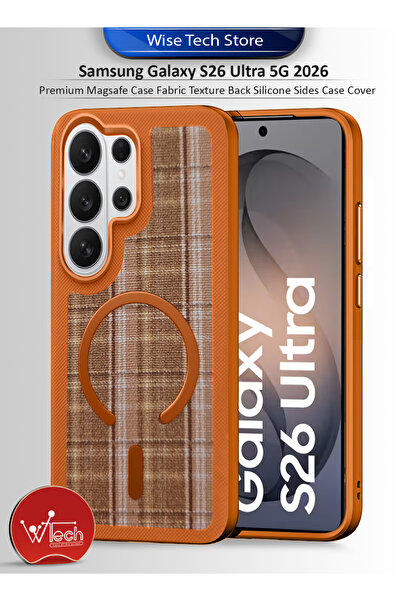 Wtech Samsung Galaxy S26 Ultra 5G 2026 Premium Magsafe Case Fabric Texture Ba...