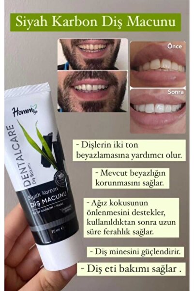homm Hommlife siyah karbon diş macunu