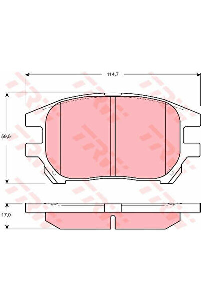 TRW Set plăcuțe de frână, frână pe disc GDB3379