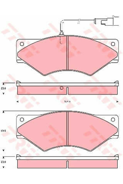TRW Set plăcuțe de frână, frână cu disc GDB5063