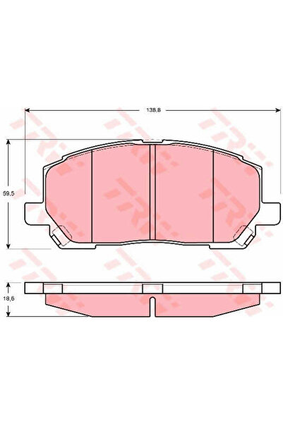 TRW Set plăcuțe de frână, frână pe disc GDB3286
