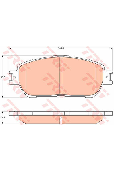 TRW Set plăcuțe de frână, frână pe disc GDB3612