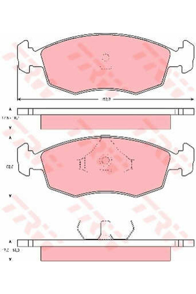 TRW Set of brake pads, disc brake GDB371