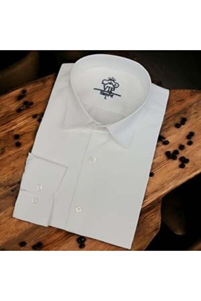 EREN STYLE Λινό Λινό Classic 100% Βαμβακερό Μακρυμάνικο Λευκό Πουκάμισο που δ...