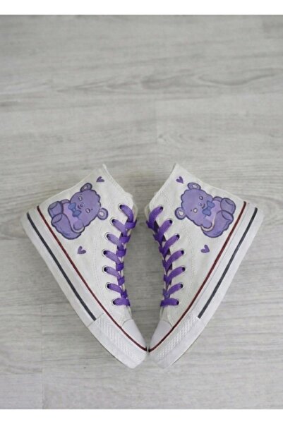 ELİTE STEP Pantofi sport negru-alb cu imprimeu Bear High Top sneakerși