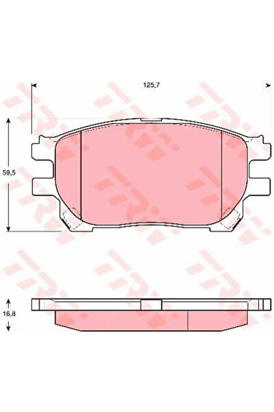 TRW Set plăcuțe de frână, frână pe disc GDB3414