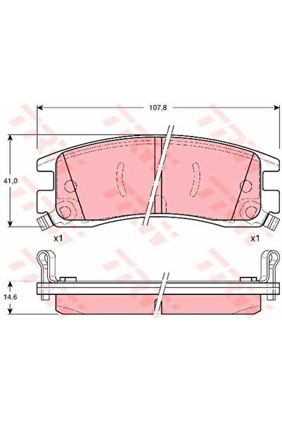 TRW Σετ τακάκια φρένων, δισκόφρενο GDB1309