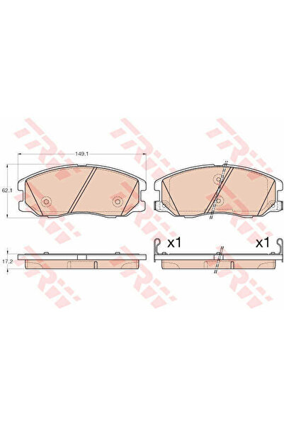 TRW Set plăcuțe de frână, frână pe disc GDB1978