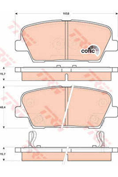 TRW Set plăcuțe de frână, frână pe disc GDB3499