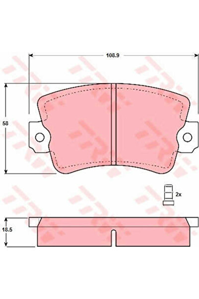 TRW Set plăcuțe de frână, frână pe disc GDB243