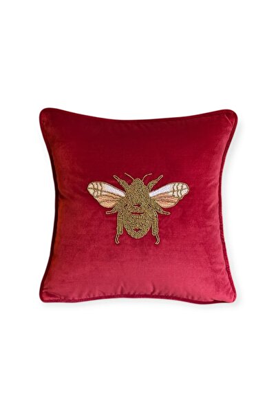 BEAUTY OF THE HOUSE Glam Embroidery Collection Arı Boncuklu Yastık Kılıfı