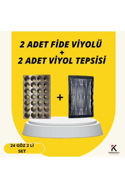 KARAOĞLU VAKUM AMBALAJ 2 Adet Fide Viyolü + 2 Adet Viyol Tepsisi Set Fidelik ...
