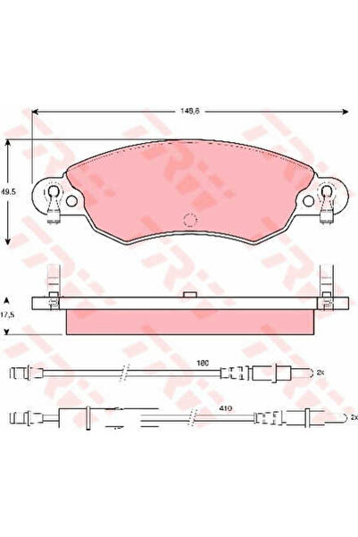 TRW Set plăcuțe de frână, frână pe disc GDB1447