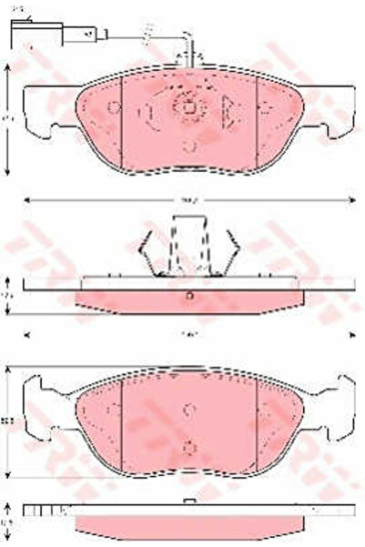 TRW Set Placute Frana,Frana Disc Gdb1486 Alfa Romeo 145/146