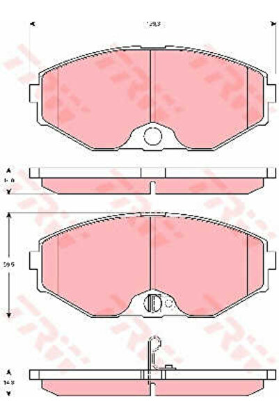 TRW Set Placute Frana,Frana Disc Gdb3273 Infiniti J30/Q45 I Nissan Avenir/Ced...
