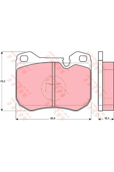 TRW Set plăcuțe de frână, frână pe disc GDB309