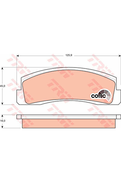 TRW Set plăcuțe de frână, frână pe disc GDB265