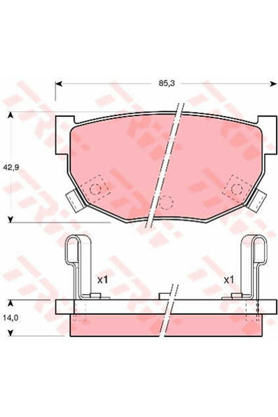 TRW Set Placute Frana,Frana Disc Gdb368 Nissan 180Sx Cupe/200Sx Cupe/300Zx