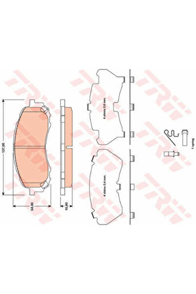 TRW Set plăcuțe de frână, frână pe disc GDB3469