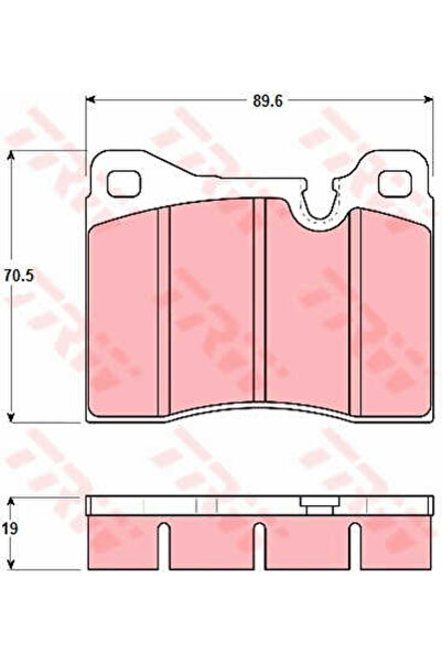 TRW Set de plăcuțe de frână, frână pe disc GDB261